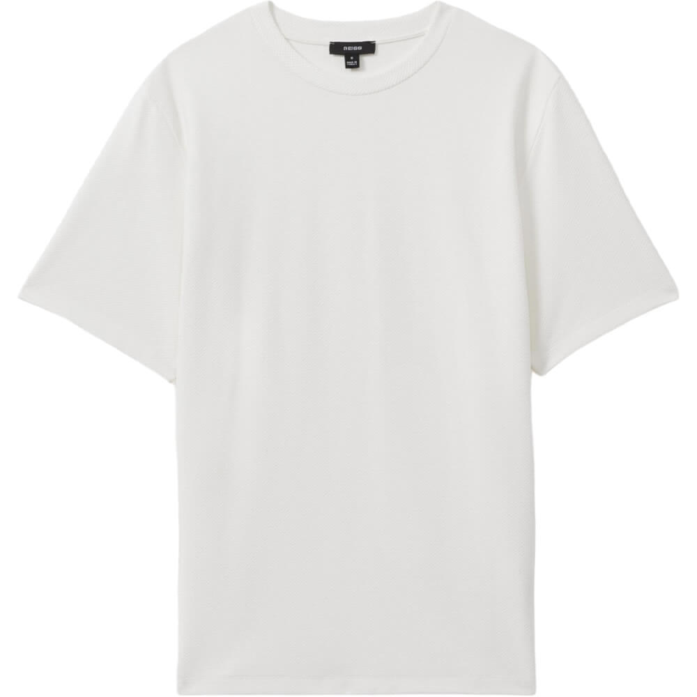 REISS WICK Textured Crew Neck T Shirt